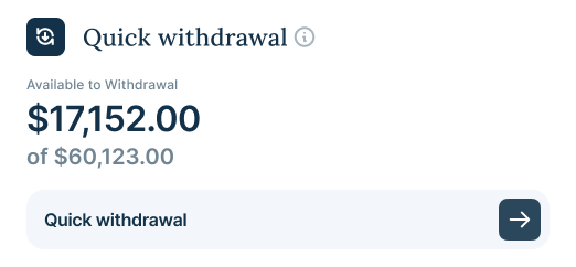 screen 'Quick Withdrawal'